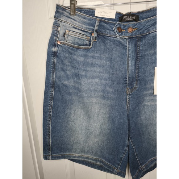Judy Blue Shorts Women's 3XL Blue High Waist Tummy Control Top Denim‎ NWT - Picture 2 of 15